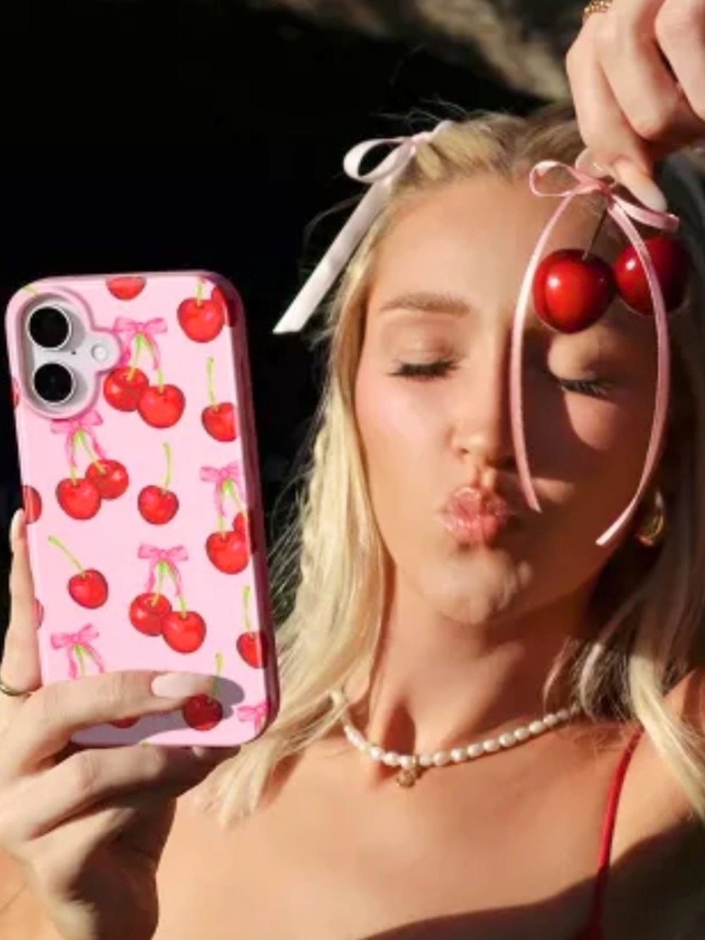 NEW Velvet Caviar pink sweet cherry jubilee MagSafe phone case iPhone 17 pro NIB